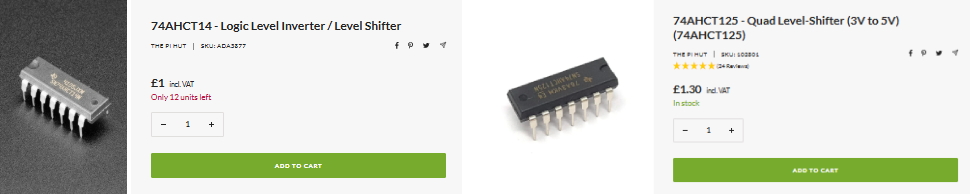 74AHCT14 vs 74AHCT125